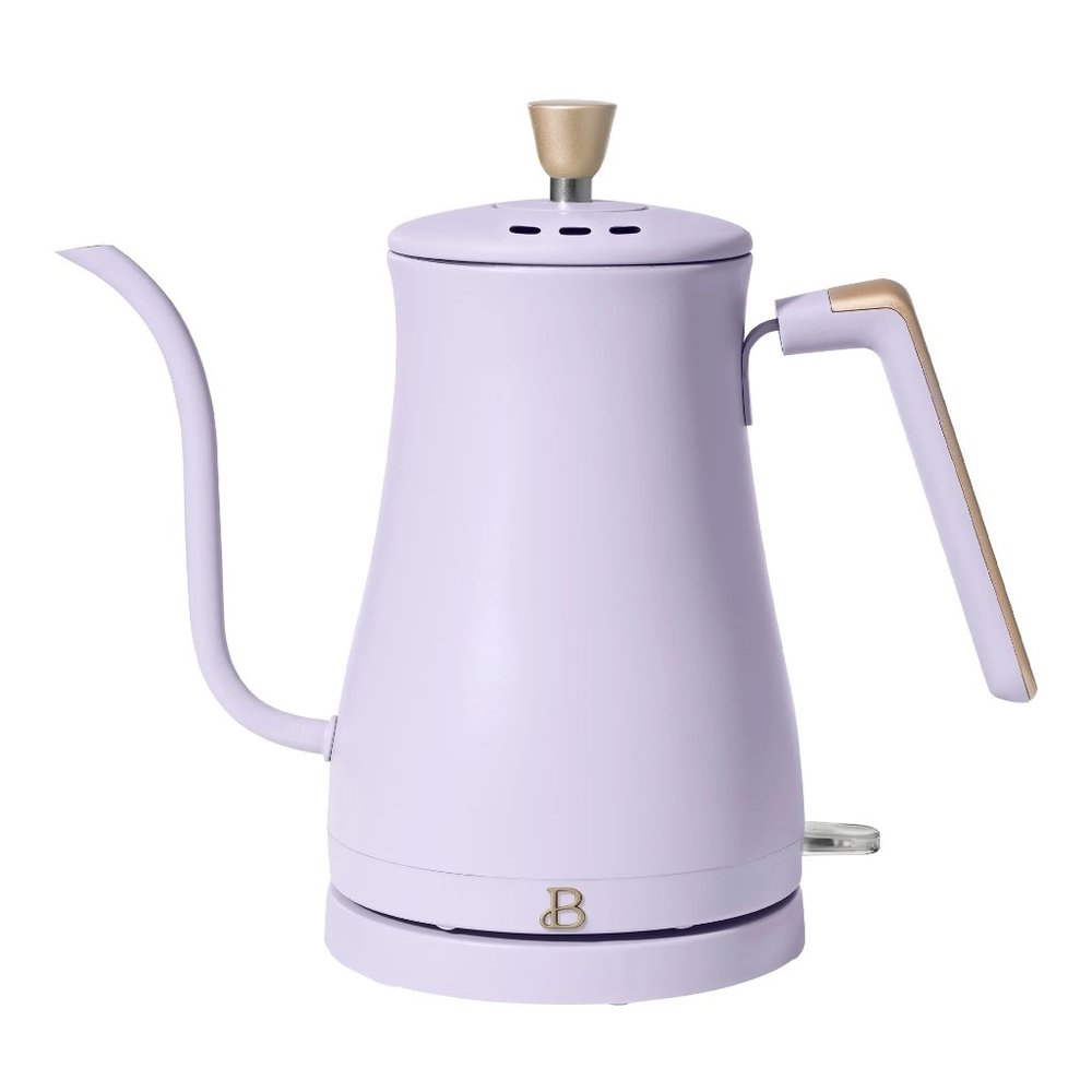 Beautiful 1-Liter Electric Gooseneck Kettle 1200 W, Lavender by Drew Barrymore